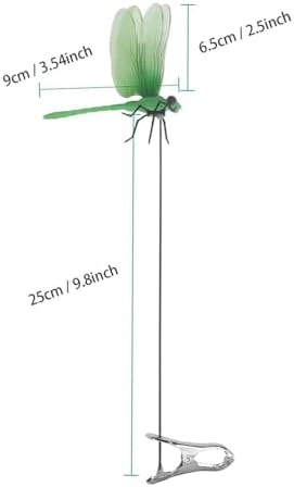 9 Pack Dragonfly Clip,3D Dragonfly Garden Stakes Decor,Fly Deterrent,Dragonfly Humming Bird Stakes,Deer and Horse Fly Deterrent,Garden Bird and Fly Scare Devices for Indoor Outdoor