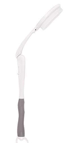 Juvo BWLA01 Premium All-in-One Wand Applicator, 23" Long Reach Handle, Adjustable, Includes Bath Sponge and Lotion Pad, 1 Count, White