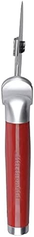 KitchenAid Classic Pizza Wheel with Sharp Blade For Cutting Through Crusts, Pies and More, Built In Finger Guard for Safety and Comfort Grip to Protect Fingers, Dishwasher Safe, 9-Inch, Red