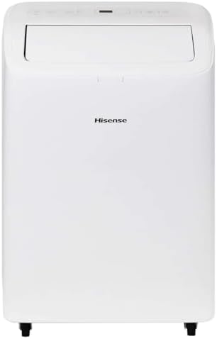 Hisense 8,000 BTU Portable Air Conditioner with Dual Hose & Inverter, 350 Sq Ft, Wi-Fi, ConnectLife App Google and Alexa, 3 operating modes, Noise 42 dB(A) - HAP0824TWD (Renewed), White