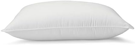 Amazon Basics Down Alternative Pillow for Back Side Sleepers, Medium Density, Standard Size, 26" x 20", 2-Pack, White