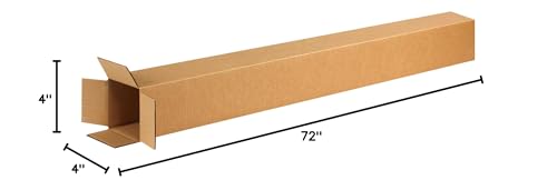 BOX USA 4x4x72 Tall Corrugated Boxes, Tall, 4L x 4W x 72H, Pack of 15 | Shipping, Packaging, Moving, Storage Box for Home or Business, Strong Wholesale Bulk Boxes