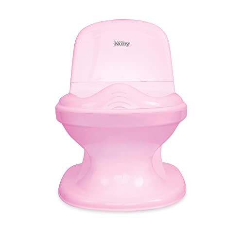Nuby My Real Potty Training Toilet with Life-Like Flush Button and Sound - 18+ Months - Pink