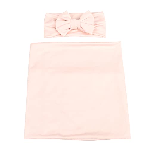 Galabloomer Receiving Blanket Headband Set Flower Print Baby Swaddle Blankets Vintage Rose