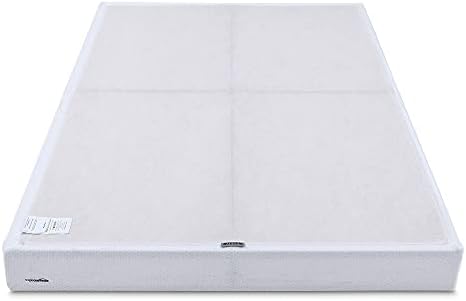 Amazon Basics Smart Box Spring Bed Base, 9-Inch Height Mattress Foundation, Tool-Free Easy Assembly, King, 79"L x 75.5"W x 9"H, White