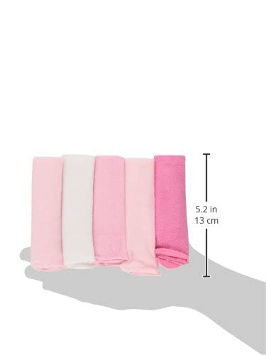 Spasilk Washcloth Wipes Set for Newborn Boys and Girls, Soft Terry Washcloth Set, Pack of 20, Pink
