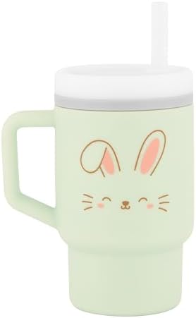 Infantino My 1st Tumbler, Silicone Sippy Cup with Straw & Handle, Spill-Resistant, for On-the-Go, BPA-Free Transition Cup,