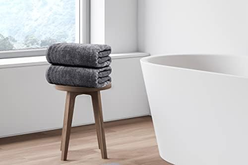 Tens Towels Pack of 4 Extra Large Bath Towels 30 x 60 Inches, 100% Cotton, Larger & Lighter Weight, Quicker to Dry, Super Soft and Absorbent, Perfect for Bathroom, Dark Grey