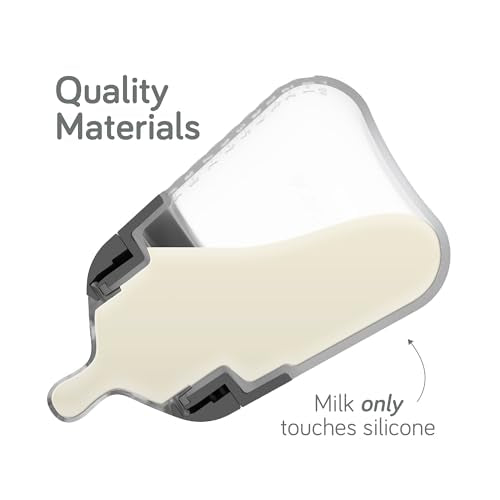 Nanobébé Flexy Silicone Baby Bottle, Anti-Colic, Natural Feel, Non-Collapsing Nipple, Non-Tip Stable Base, Easy to Clean 2-Pack, White, 5 oz