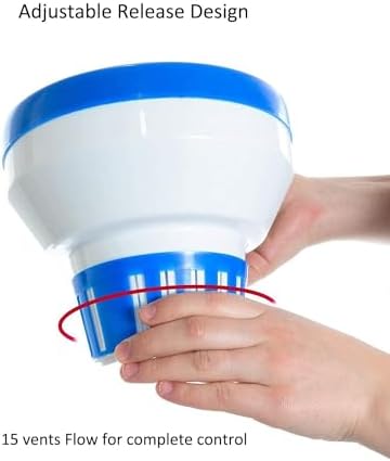 Pool Chlorine Floater, 7.5" Large Floating Chlorine Dispenser, Optimal Pool with Adjustable Release for Indoor & Outdoor Swimming Pool Hot Tub