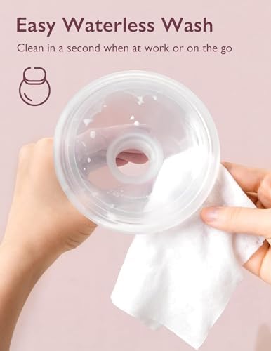 Momcozy Natural Breast Pump Wipes for Pump Parts Cleaning On-the-go, 30 Count (Pack of 3), Flash Clean & Resealable Pump Wipes