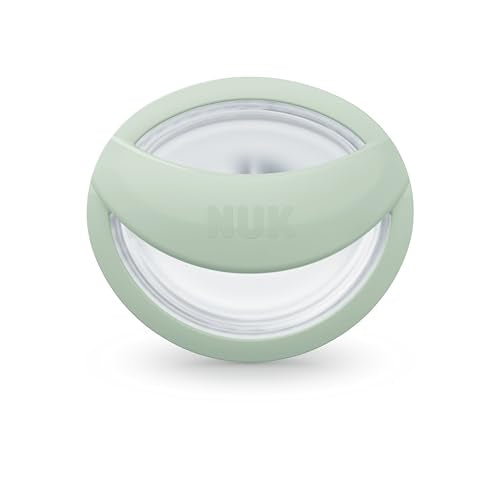 NUK Perfect Match Silicone Pacifier, 4 Pack, for Ages 0-6m, Green & White