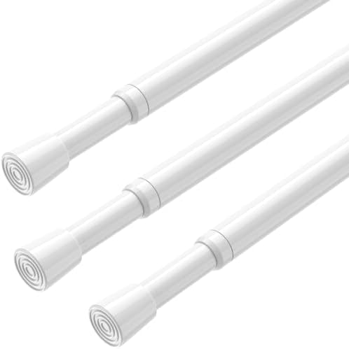AIZESI Spring Tension Rods Adjustable 26 to 39 inch Tension Curtain Rod Small Tension Rod No Drilling Expandable Spring Loaded Curtain Tension Rod,Suitable for Doors and Windows 28 to 36 inch