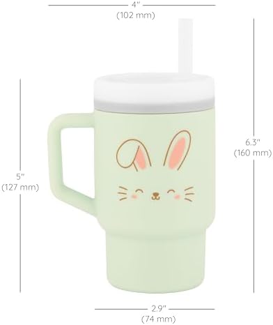 Infantino My 1st Tumbler, Silicone Sippy Cup with Straw & Handle, Spill-Resistant, for On-the-Go, BPA-Free Transition Cup,