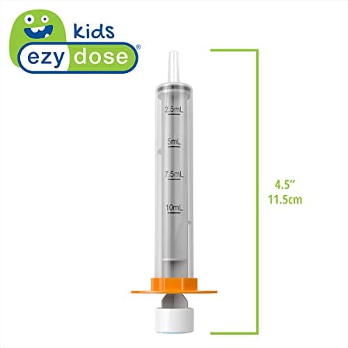 EZY DOSE Kids Baby Oral Syringe & Dispenser, True Easy Design for Liquid Medicine,Tylenol, Motrin, Easy to Administer, Accurate Dosing,10 mL/2 TSP Color Coded, BPA Free, Pack of 3