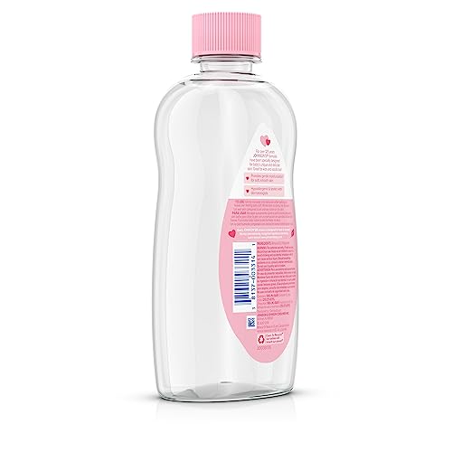 Johnson's Baby Oil, Pure Mineral Oil to help Prevent Moisture Loss for baby, Kids & Adults, Gentle & Soothing Baby Massage Oil for Dry Skin Relief, Original Scent, 14 fl. oz(Pack of 6)