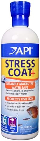 API STRESS COAT Aquarium Water Conditioner 16-Ounce Bottle