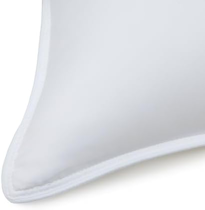 Amazon Basics Down Alternative Pillow for Back Side Sleepers, Medium Density, Standard Size, 26" x 20", 2-Pack, White