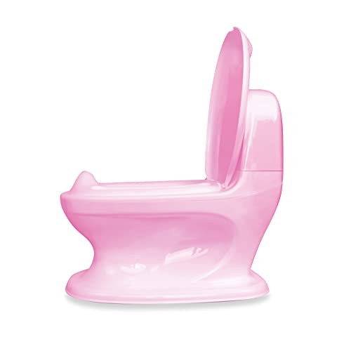 Nuby My Real Potty Training Toilet with Life-Like Flush Button and Sound - 18+ Months - Pink