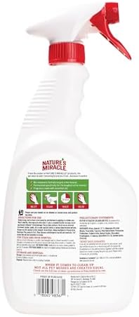 Nature’s Miracle Urine Destroyer Plus Cat, 32 Ounces, Enzymatic Formula, Ready-to-Use