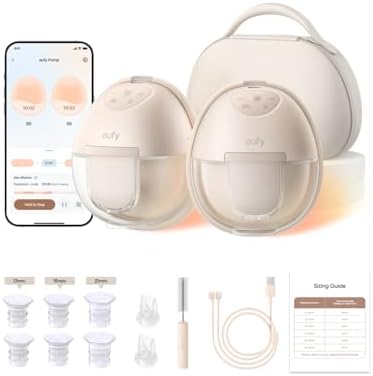 eufy Security Heated Wearable Breast Pump S1 Pro, Slim Hands-Free with Industry-Leading HeatFlow Tech, Wireless Charging Case, App-Controlled OptiRhythm, Hospital-Grade Suction, in-Bra Use