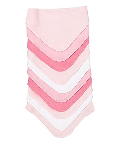 Spasilk Washcloth Wipes Set for Newborn Boys and Girls, Soft Terry Washcloth Set, Pack of 20, Pink