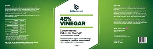 45% Pure Vinegar - Concentrated Industrial Grade (1-Gallon)