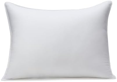 Amazon Basics Down Alternative Pillow for Back Side Sleepers, Medium Density, Standard Size, 26" x 20", 2-Pack, White