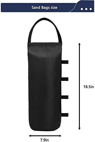 4 (Black) Cylindrical Sand Bags Weights for Canopy Weight Bag Outdoor Advertising Tent Sunshade Fixed Windproof sandbag Bag Weight Bags for Pop up Canopy Tent (Without Sand)