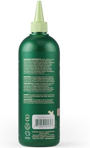 Earth Rated 3-in-1 Deshedding Dog Shampoo and Conditioner, Deodorizing Oatmeal Shampoos for Dogs and Puppies, Great for Smelly Pets, White Tea and Basil Scent, 16 oz