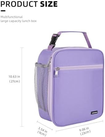 Lunch box Lunch bag for men women Insulated Lunchbox Lunch bags for Work Picnic Travel (Purple)