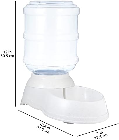 Amazon Basics Gravity Pet Water Dispenser for Cat, Dog, 1 gallon Capacity, Small, Gray