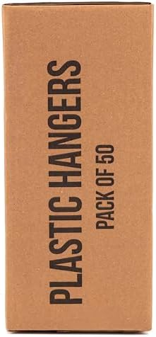 Utopia Home - Plastic Hangers 50 Pack - Space Saving Clothes Hanger - Durable and Strong Closet Organizers and Storage Makes It Ideal Apartment or Dorm Room Essentials for Girls or Guys (White)