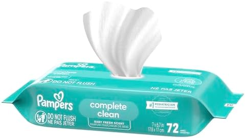 Pampers Baby Wipes, Complete Clean Baby Fresh Scented Wipe, Gently Cleans Head to Toe, 864 Total (12 Flip-Top Packs)