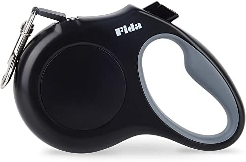 Fida Retractable Dog Leash, 16 ft Dog Walking Leash for Small Dogs up to 26 lbs, 360° Tangle Free, Black