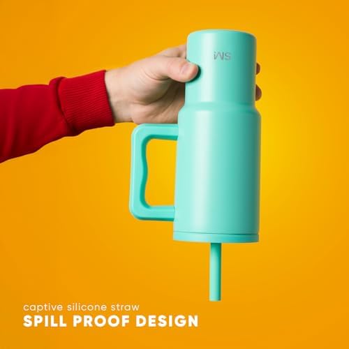Simple Modern Disney Kids 24 oz Tumbler with Handle and Silicone Straw Lid | Spill Proof and Leak Resistant | Stainless Steel Bottle | Gift for Kids Boys Girls | Trek Collection | Tropical Stitch