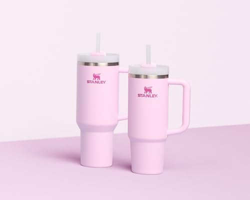 Stanley Quencher H2.0 Tumbler with Handle and Straw 30 oz | Flowstate 3-Position Lid | Cup Holder Compatible for Travel | Insulated Stainless Steel Cup | BPA-Free | Cherry Blossom