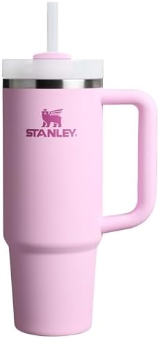 Stanley Quencher H2.0 Tumbler with Handle and Straw 30 oz | Flowstate 3-Position Lid | Cup Holder Compatible for Travel | Insulated Stainless Steel Cup | BPA-Free | Cherry Blossom