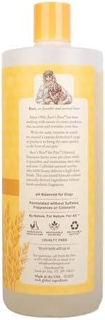 Burt's Bees for Pets Oatmeal Dog Shampoo with Colloidal Oat Flour and Honey, 95% Natural Origin Formulas, Shampoo for Dogs - Gentle Dog Shampoo, Best Dog Shampoo, 32 oz