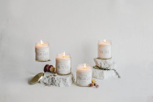 Sweet Water Decor In My Auntie Era Candle - Jasmine, Rosemary, Sea Salt, and Honey Scented Candle - 9 oz Soy Candle in Clear Jar with 40+ Hours Burn Time - Gifts for Aunts