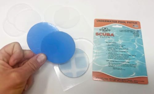 All-in-One Repair Kit for Above-Ground Pools | Fast, Underwater-Capable Peel-and-Stick OR Adhesive Glue-Down Vinyl Patches & for Easy Set and Frame Pools 2-1/2 Inch Peel and Stick
