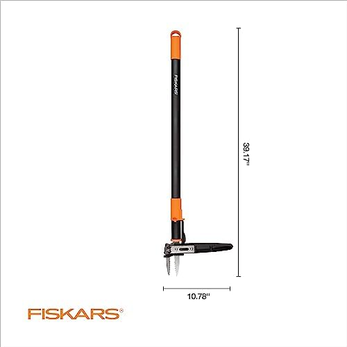 Fiskars 3-Claw Stand Up Weed Puller Tool, Gardening Weeder, Hand Weeding Tool with 39" Long Ergonomic Handle with Easy-Eject Mechanism