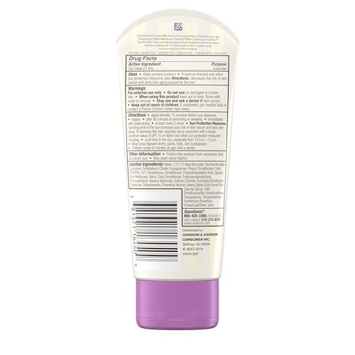 Aveeno Baby Continuous Protection Zinc Oxide Mineral Sunscreen Lotion for Sensitive Skin, Broad Spectrum SPF 50, Tear-Free, Sweat- & Water-Resistant, Paraben-Free, Travel-Size, 3 fl. oz