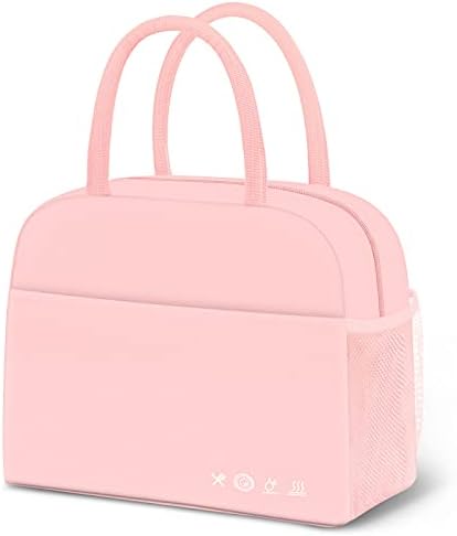 DALINDA Lunch Bag Lunch Box for Women Men Reusable Insulated Lunch Bags for Adults,Leakproof Cute Cooler Lunch Tote Bag,Large Capacity for Work Travel Picnic, PINK