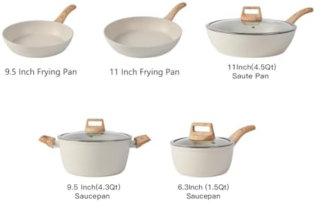 16PCS Pots and Pans Set Non Stick Cookware Set Nonstick with Cooking Set