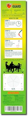 Mosquito Repellent Outdoor Patio Sticks 40 Pcs, 30Hrs Protection - Natural Mosquito Repellent Citronella Incense Sticks, Backyard Travel Camping Bug Repellent Outdoor & Indoors Gnat Mosquito Control