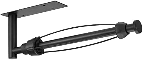 Under Cabinet Wall Mount Paper Towel Holder, Self-Adhesive Bar, Stainless Steel 13 inch (Black)