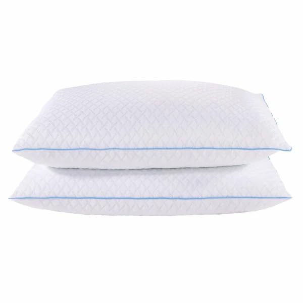 Purelux Gel Memory Foam Adjustable Comfort Cooling Pillow. Queen 2 Pack (20in x 28in)