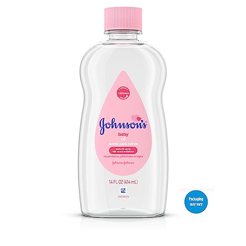 Johnson's Baby Oil, Pure Mineral Oil to help Prevent Moisture Loss for baby, Kids & Adults, Gentle & Soothing Baby Massage Oil for Dry Skin Relief, Original Scent, 14 fl. oz(Pack of 6)