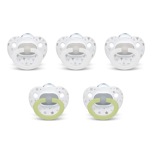 NUK Orthodontic Pacifiers, 6-18 Months, 5 Pack, Timeless Collection, Amazon Exclusive
